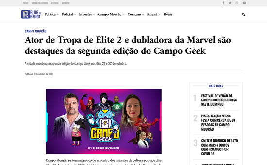 Campo Geek na mídia