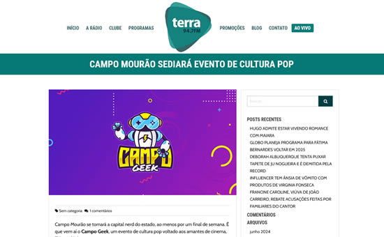 Campo Geek na mídia