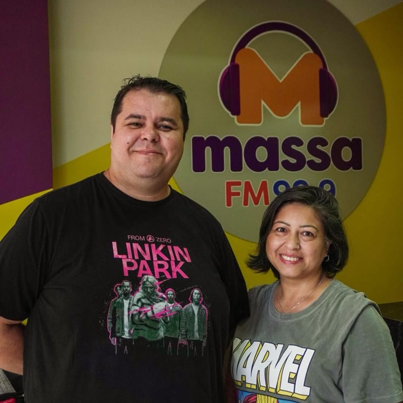 Divulgação do Campo Geek na Rádio Massa FM