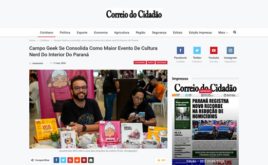 Correio do Cidadão - Campo Geek se consolida como maior evento de cultura nerd do interior do Paraná