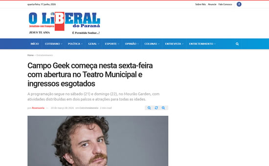Jornal O Liberal - Campo Geek começa nesta sexta-feira com abertura no Teatro Municipal e ingressos esgotados